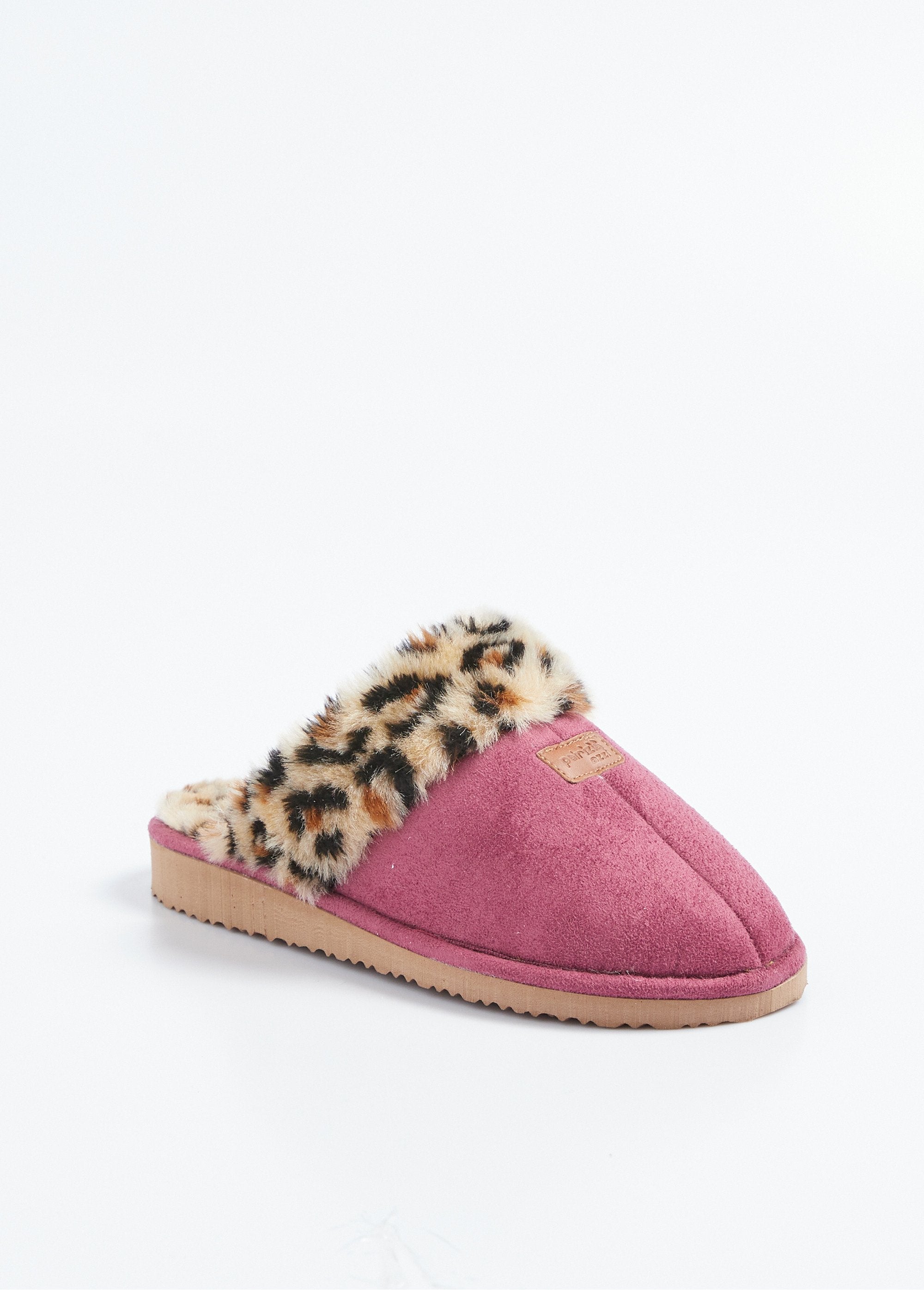 Leopard_print_fur-lined_mule_slippers,_comfort_width_Pink_FA1_slim