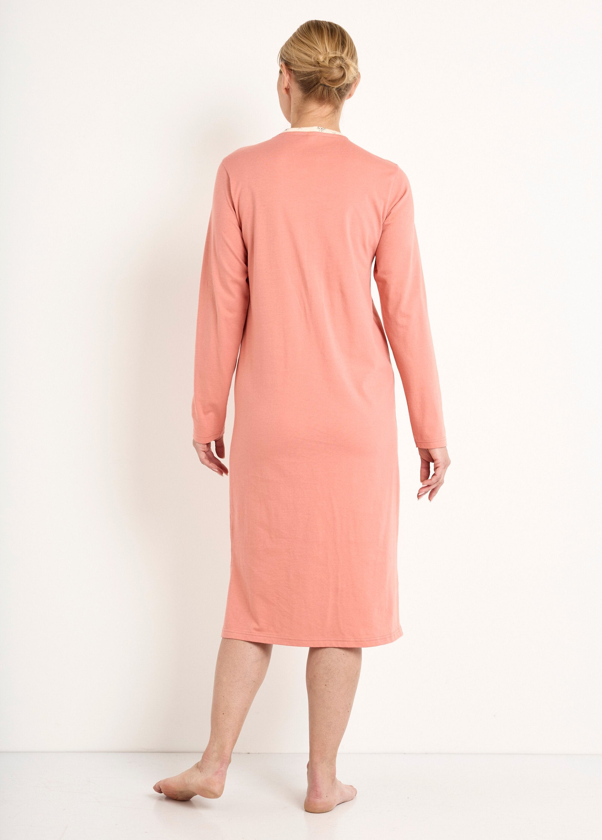 Mid-length_cotton_buttoned_liquette_nightdress_Terracotta_DO1_slim