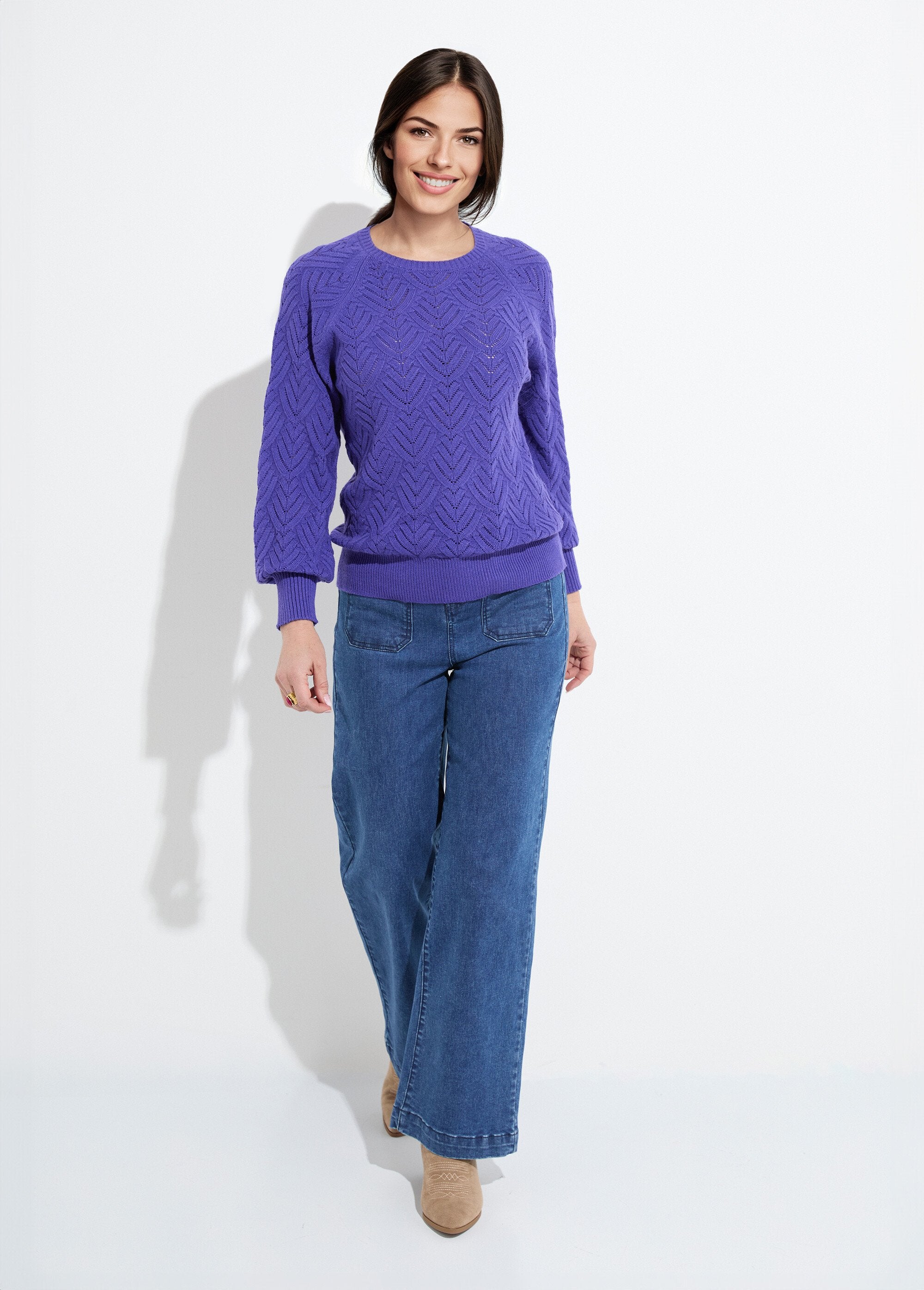 Soft_short_round_neck_sweater_with_openwork_pattern_Purple_SF1_slim