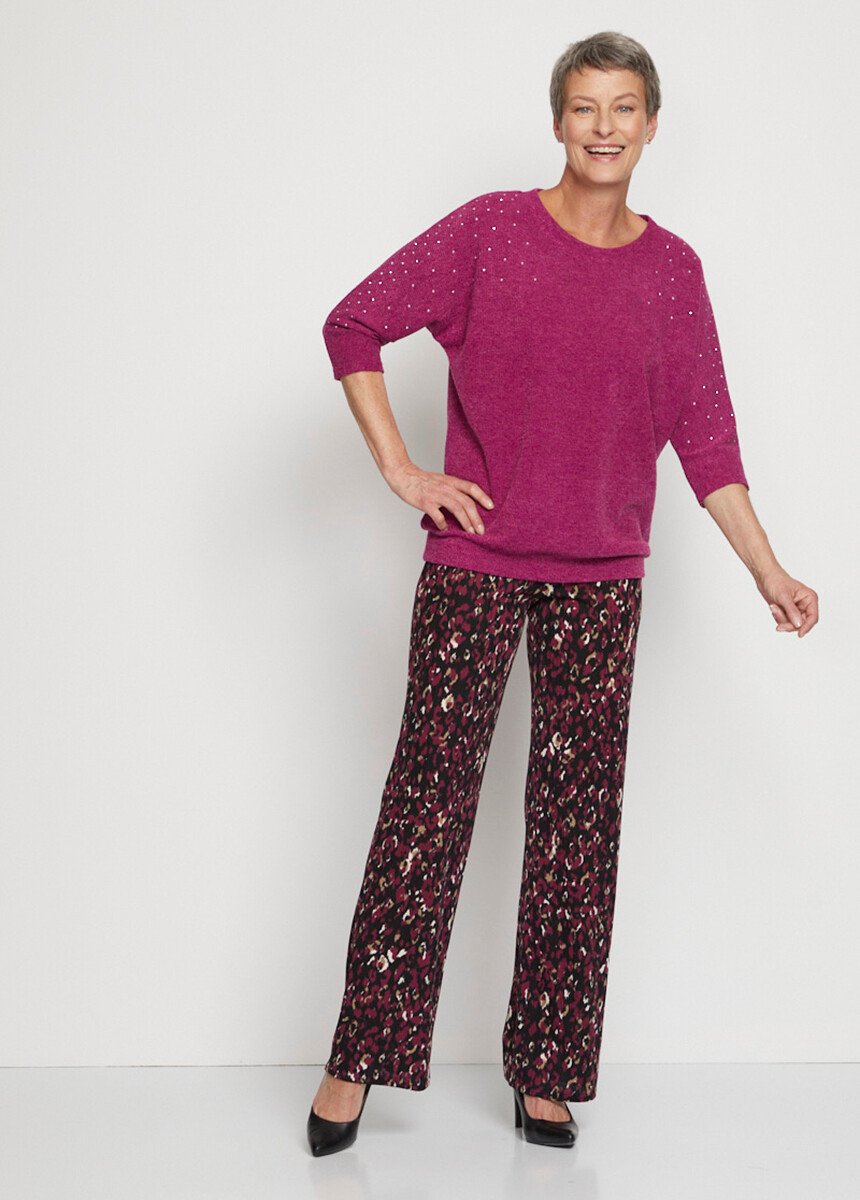 Volume_T_sweater_with_3/4_kimono_sleeves_Fuchsia_SF1_slim