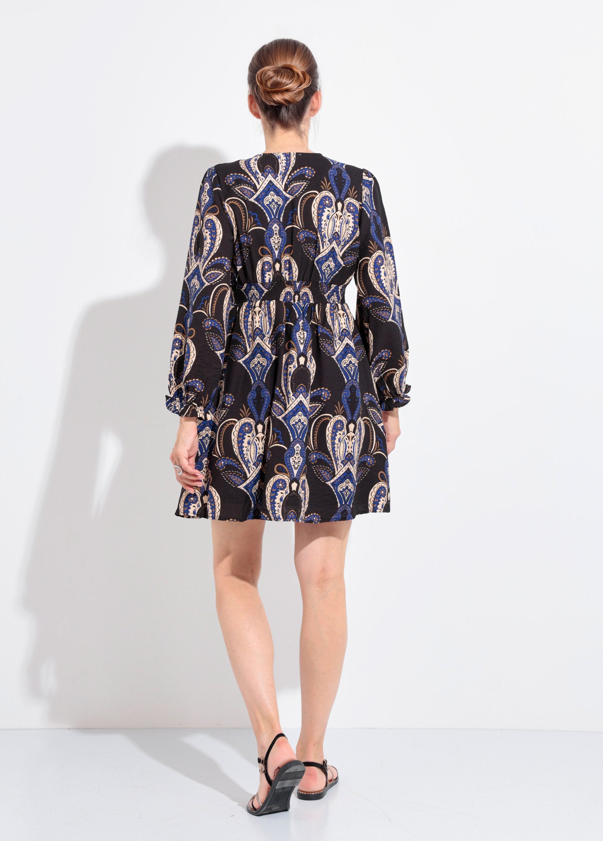 Short_paisley_print_V-neck_dress_Marine_DO1_slim
