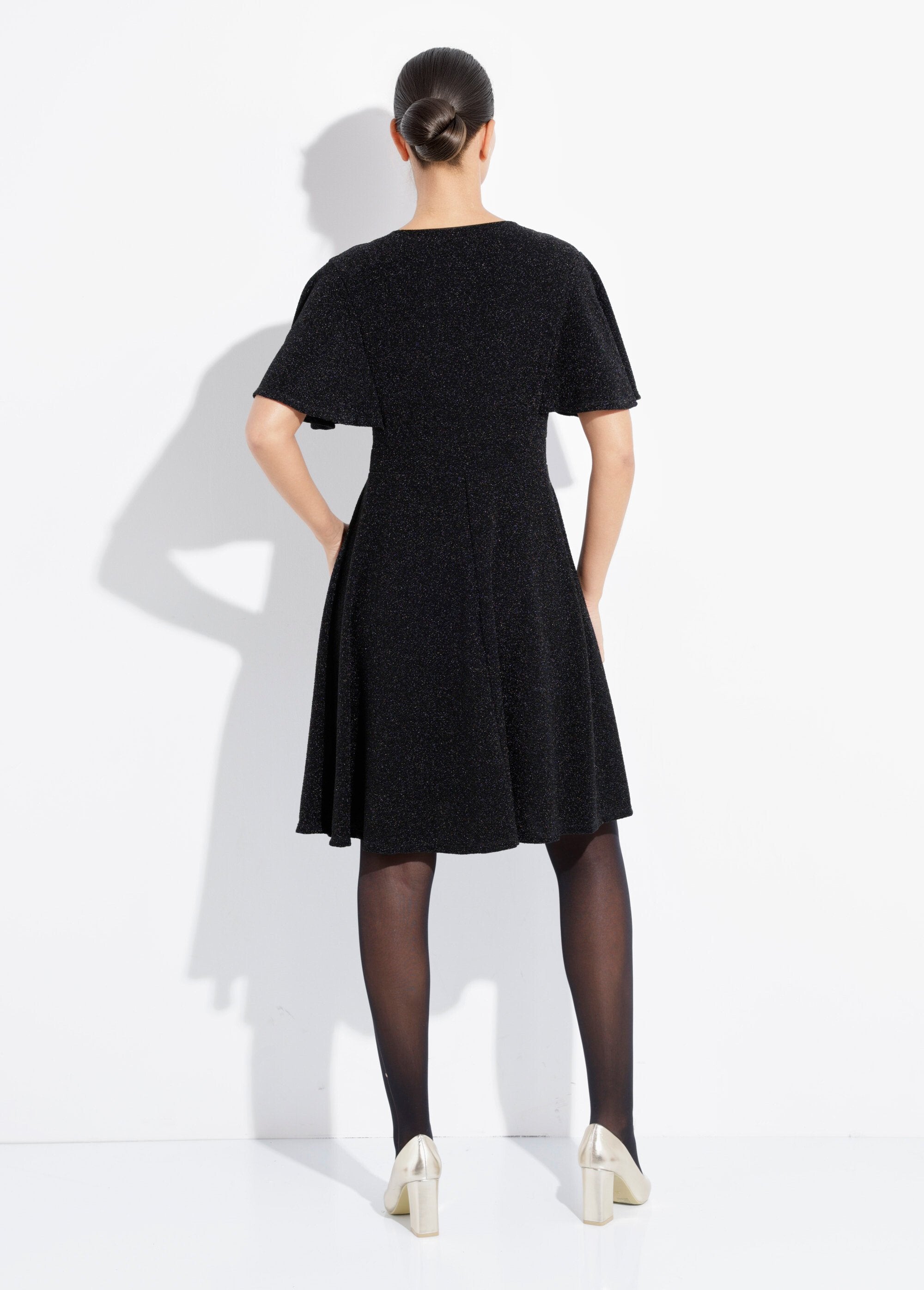 Metallic_knit_V-neck_flared_dress_Black_DO1_slim
