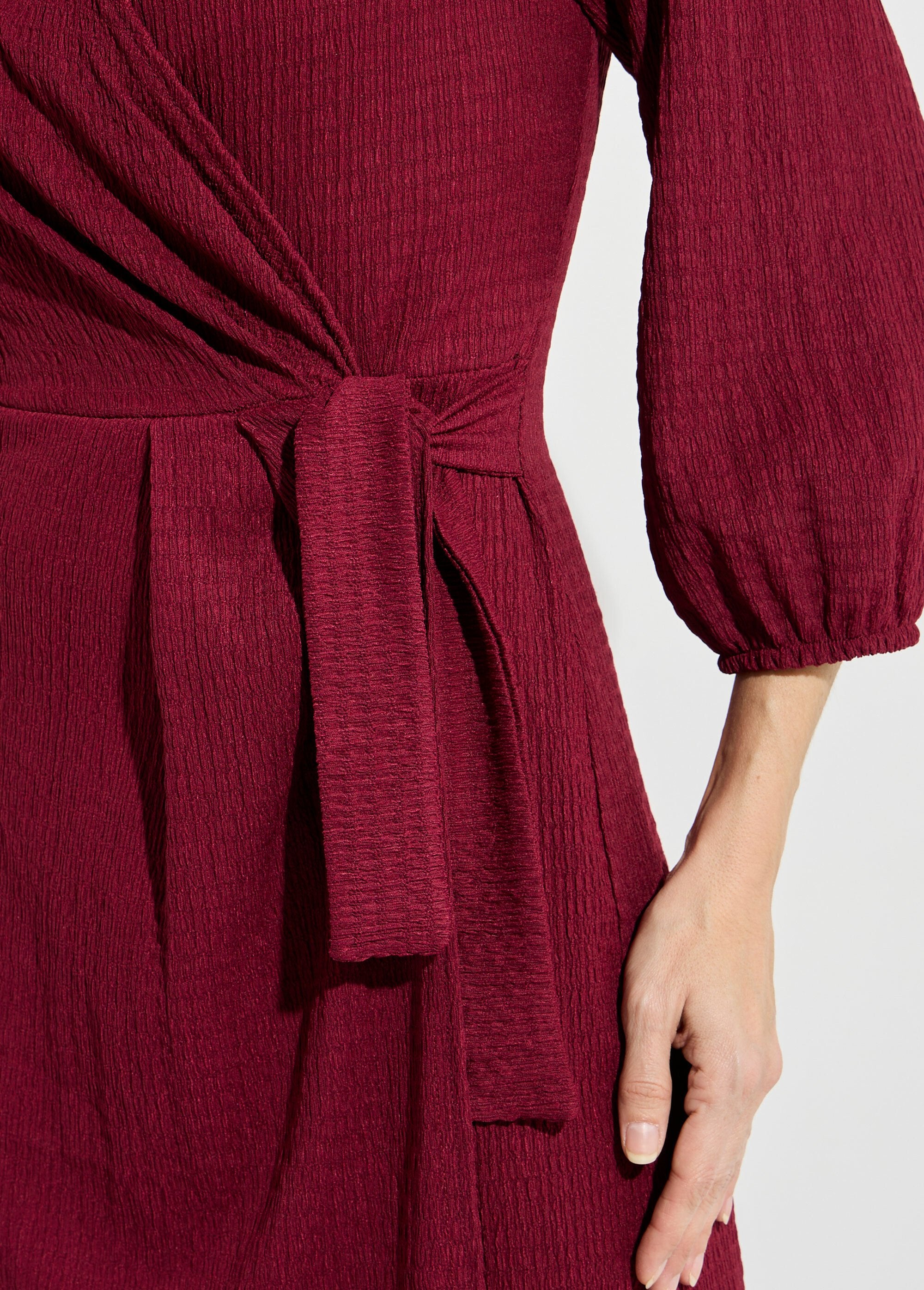 Waffle_knit_wrap_dress_Bordeaux_DE2_slim
