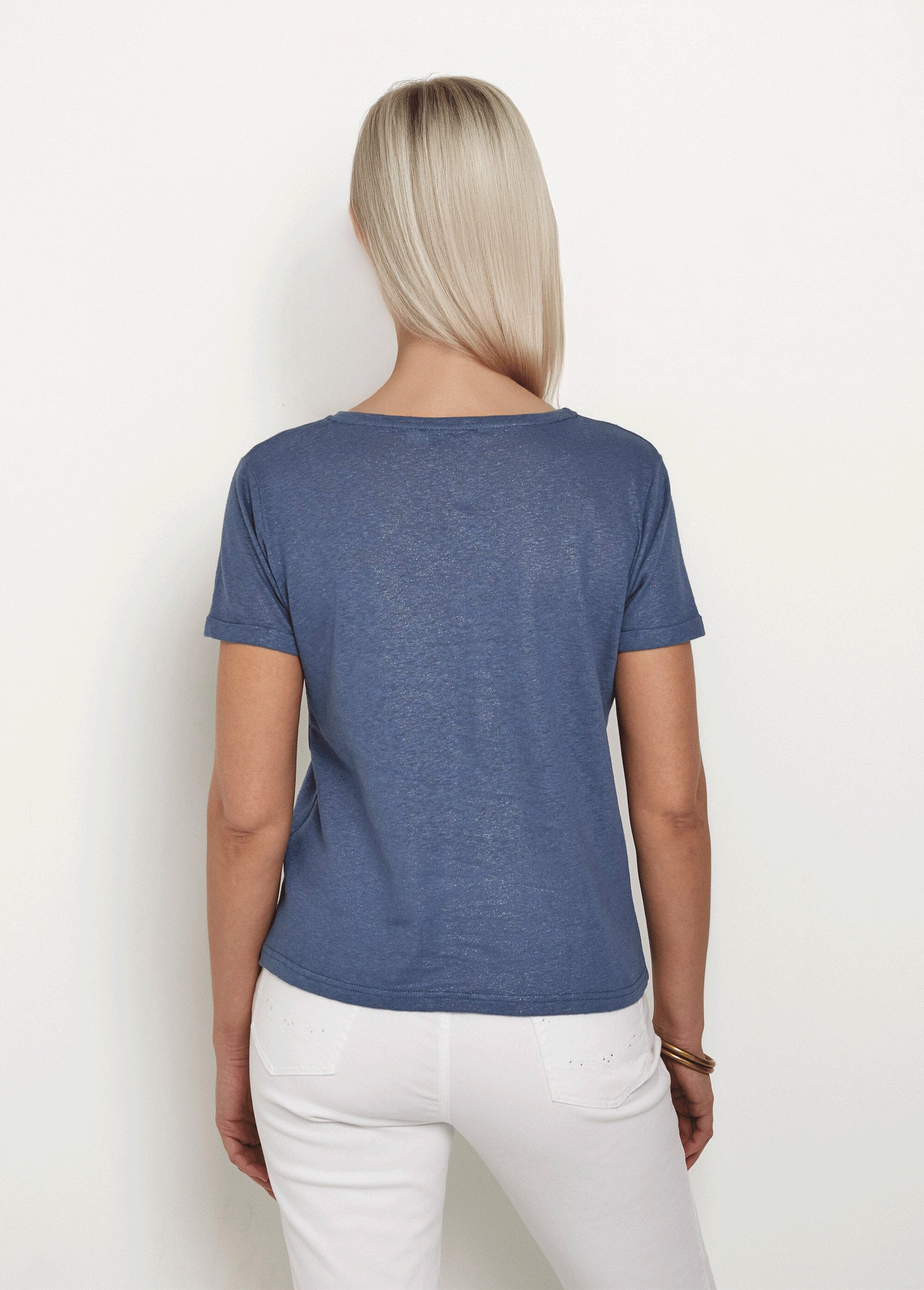 Metallic_mesh_t-shirt,_cotton_linen_Blue_DO1_slim