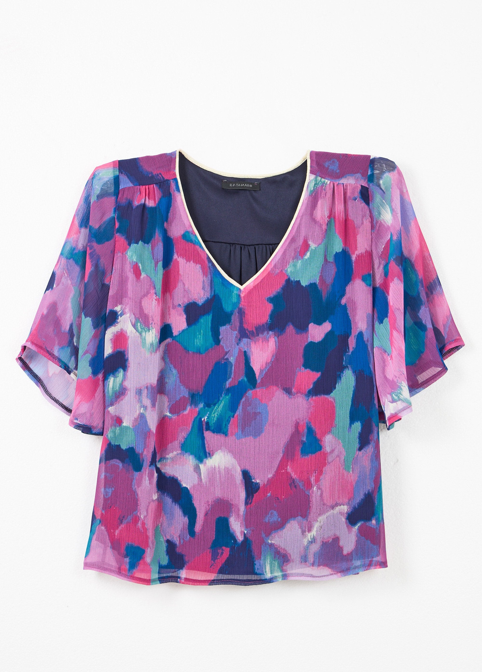 Loose-fitting_V-neck_tunic_with_printed_voile_Multicolor_AP1_slim