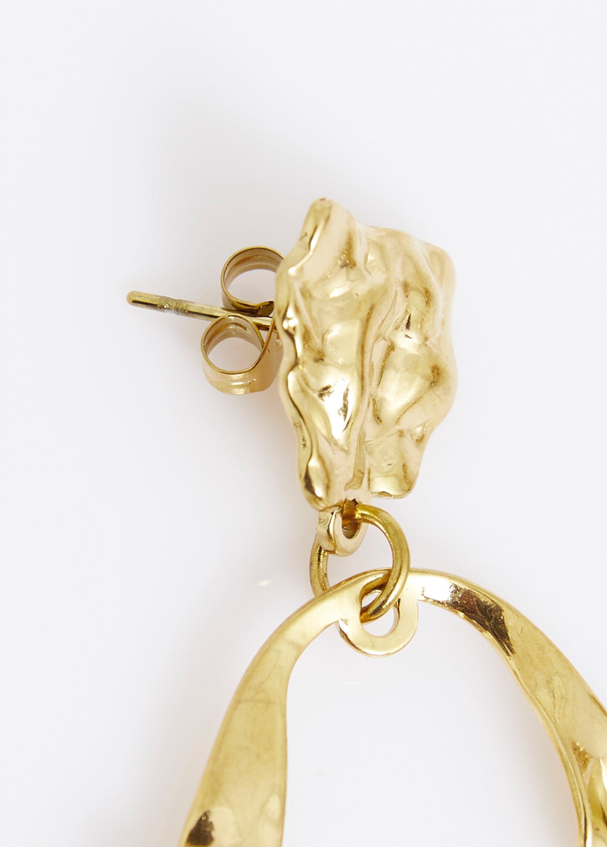 Boucles_d'oreille_effet_froissé,_acier_Dore_DE1_slim