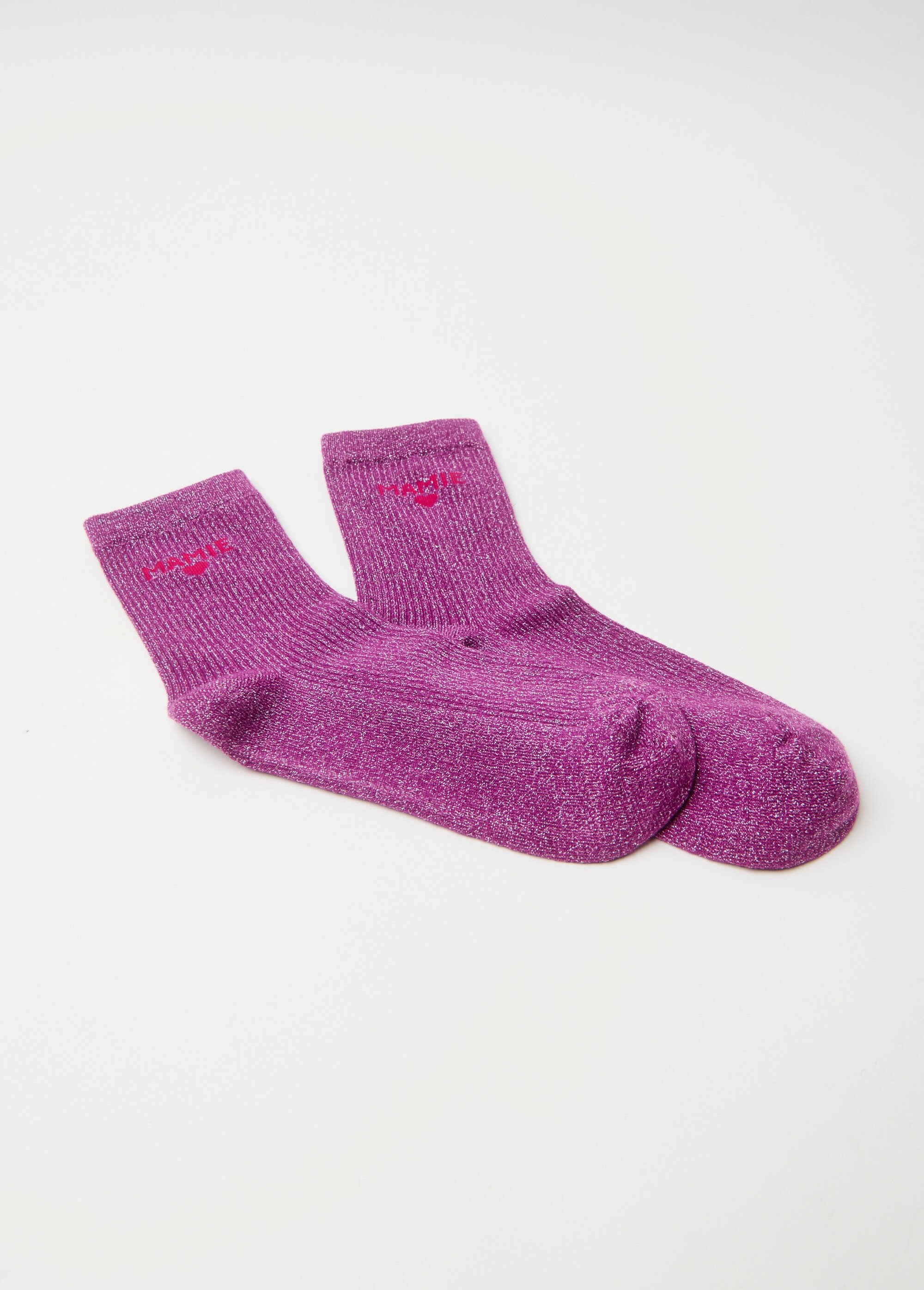 Chaussettes_à_message_maille_pailletée_Violet_FA1_slim