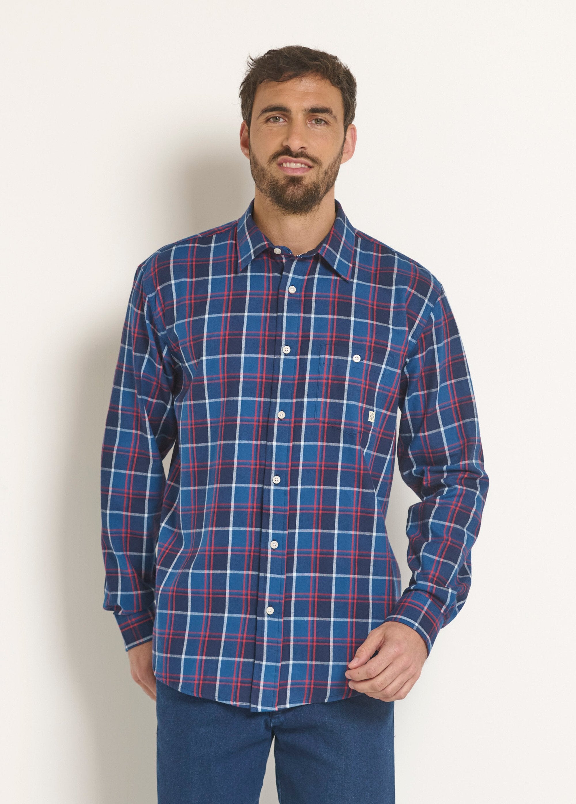 Warm_flannel_shirt_with_large_checks_Blue_tiles_FA1_slim