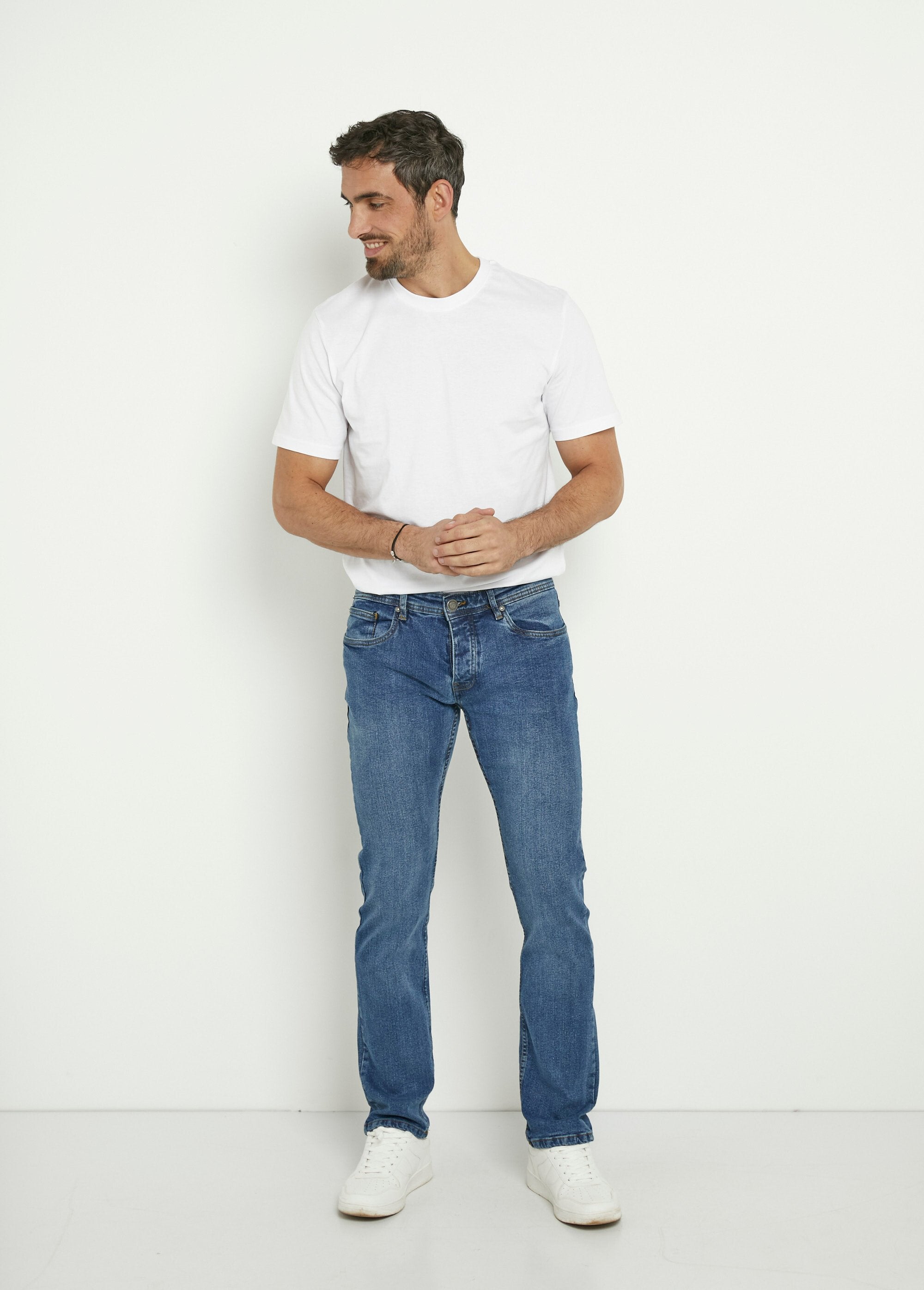 5-pocket_straight-cut,_stretchy_jeans_Blue_stone_SF1_slim