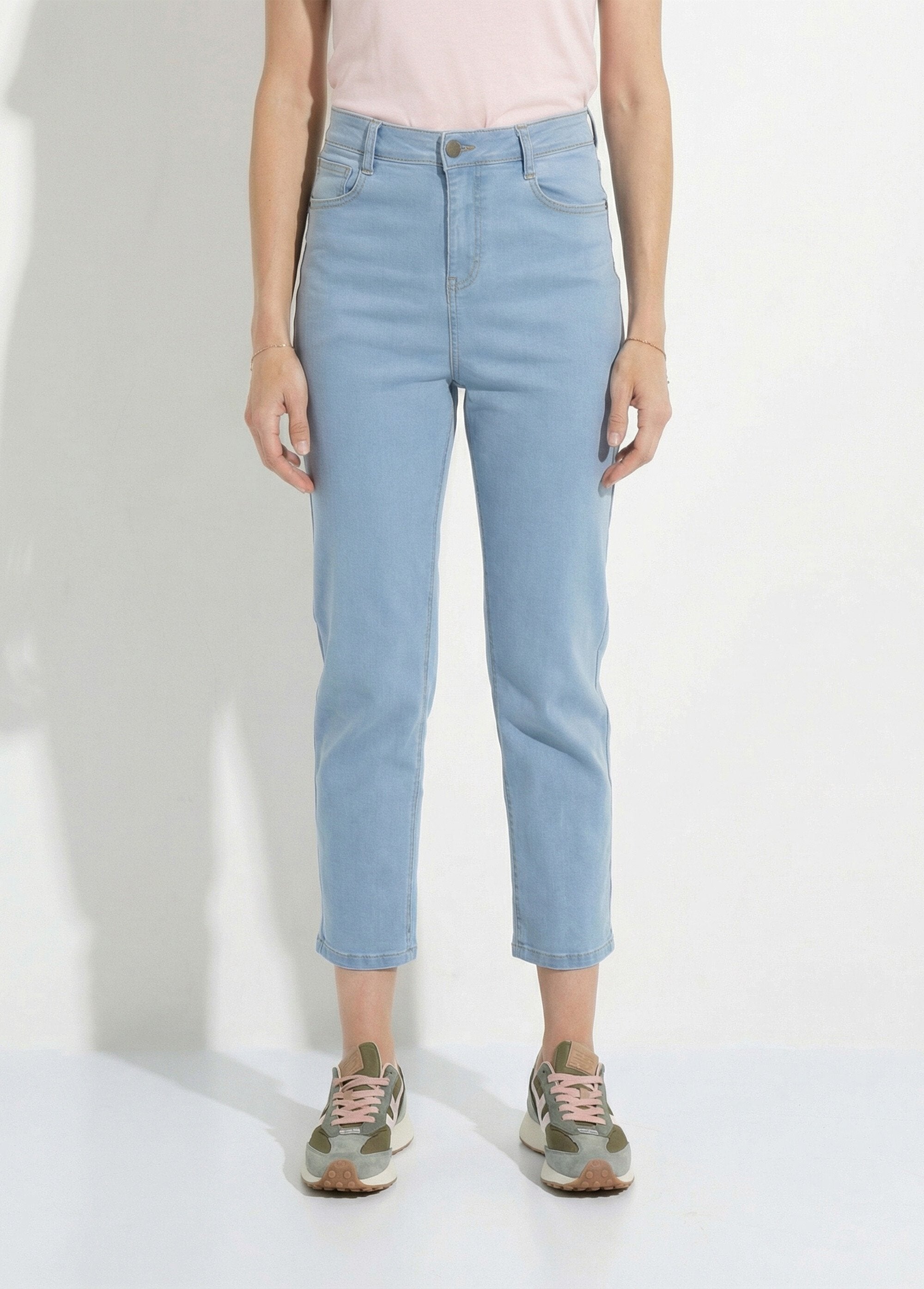 Jean_taille_haute_coupe_droite_7/8ème_Bleached_FA1_slim