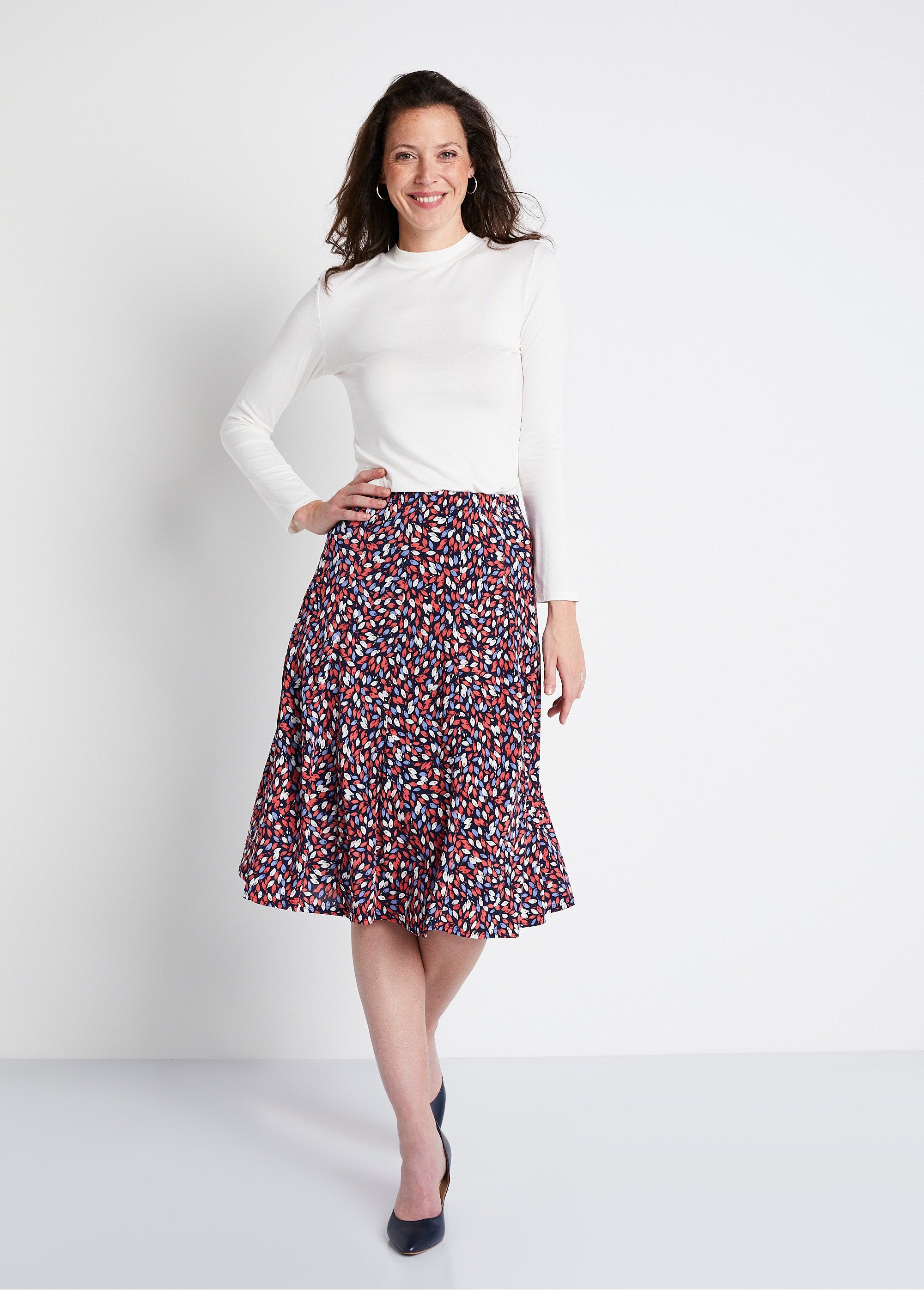 Printed_knit_flared_mid-length_skirt_Red_and_blue_SF1_slim