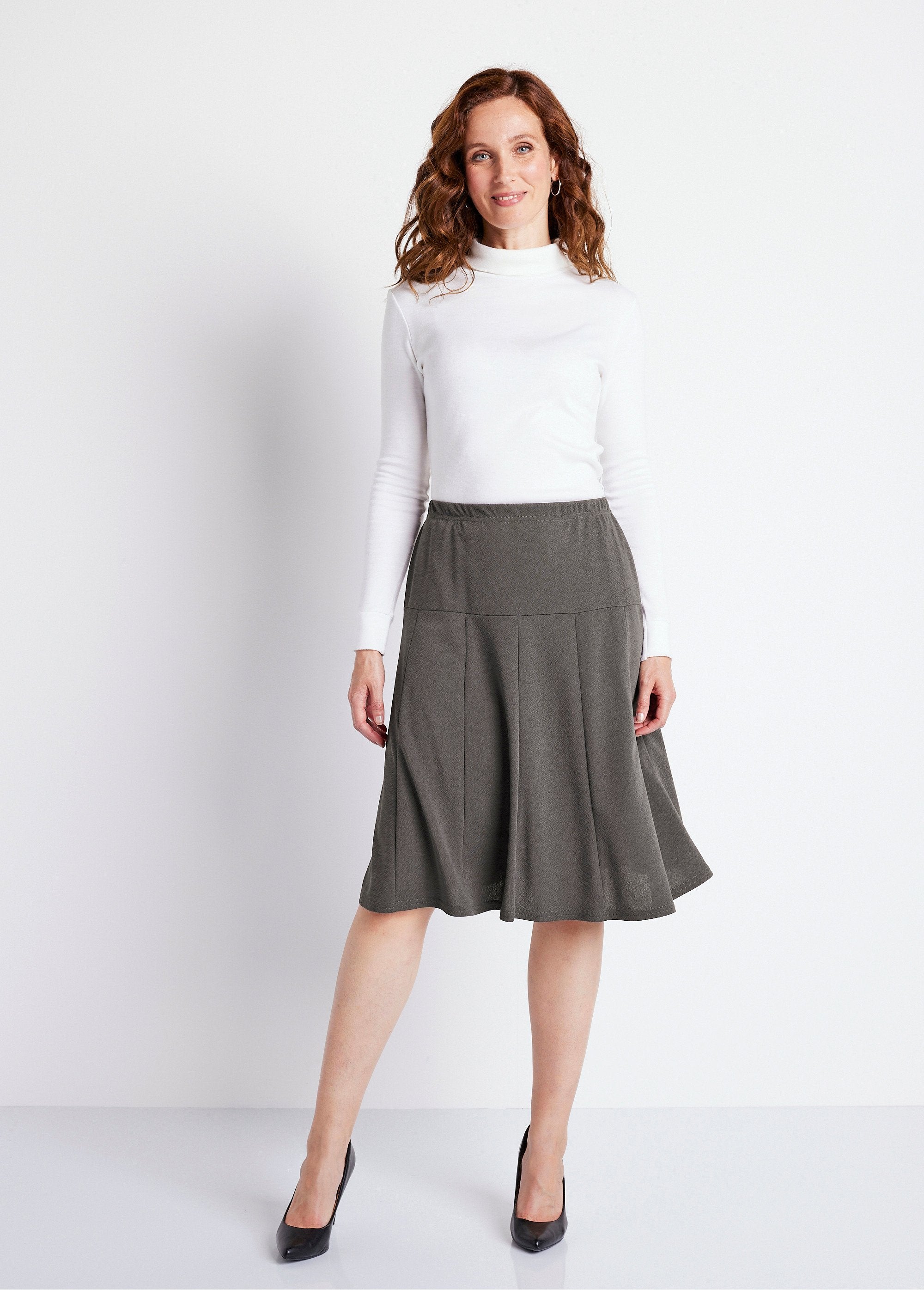 Plain_mid-length_flared_skirt_with_elasticated_waist_Gray_SF1_slim