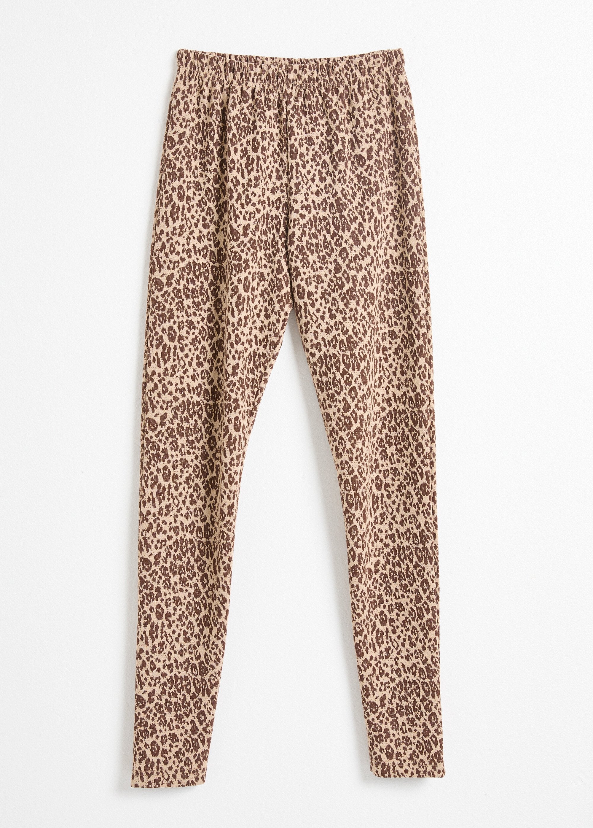 Legging_jacquard_peau_de_bête_taille_élastiquée_Beige_et_camel_AP1_slim