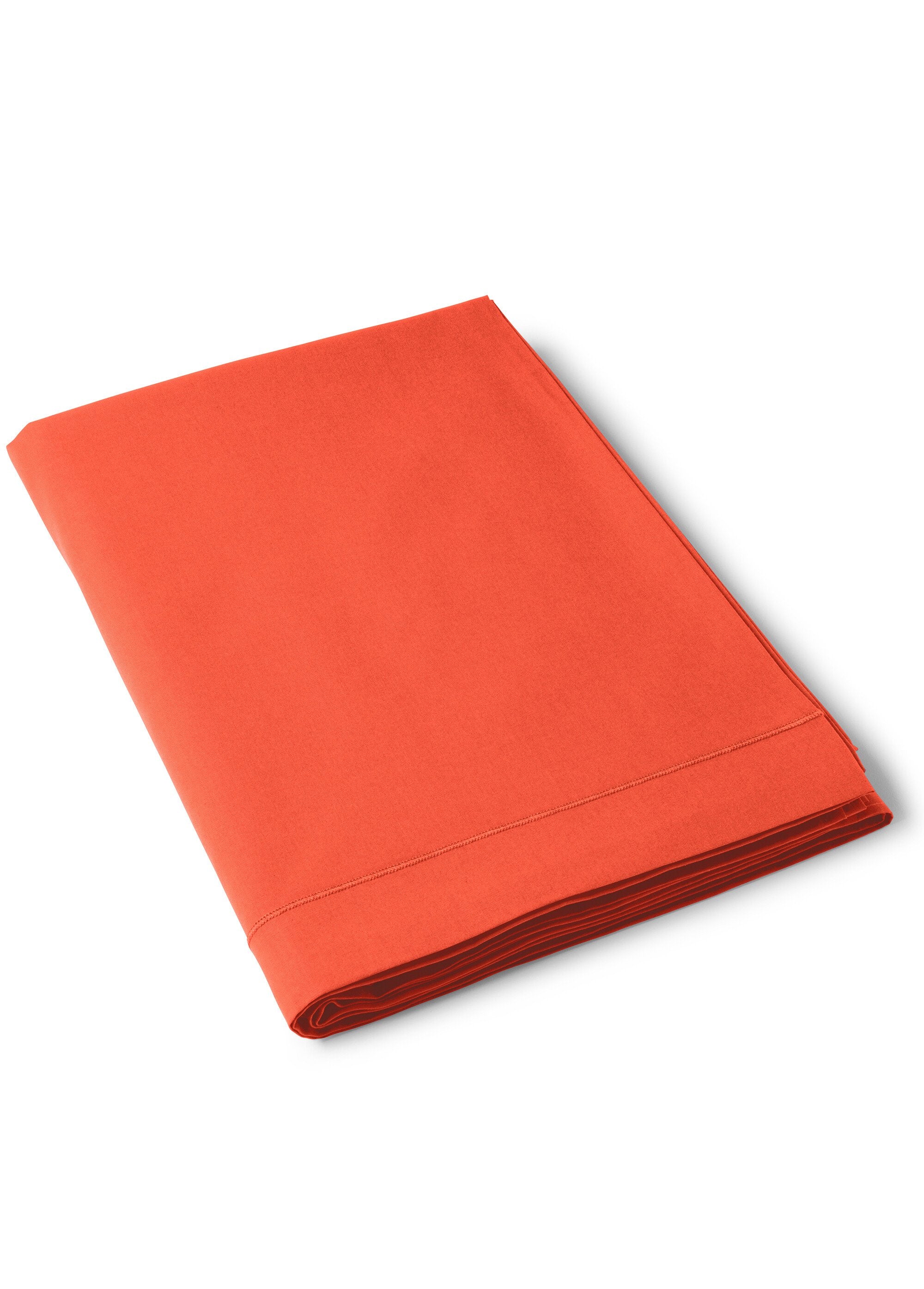 RELAX_plain_pure_cotton_flat_sheet_Orange_clementine_FA1_slim