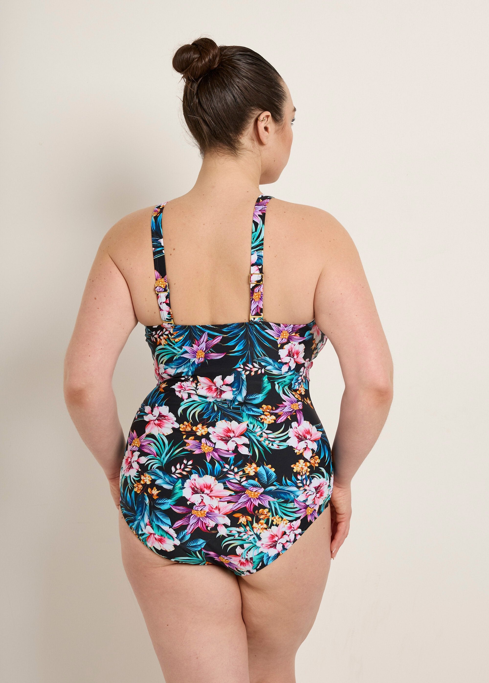 Exotic_1-piece_draped_swimsuit_Black_prints_DO1_curvy