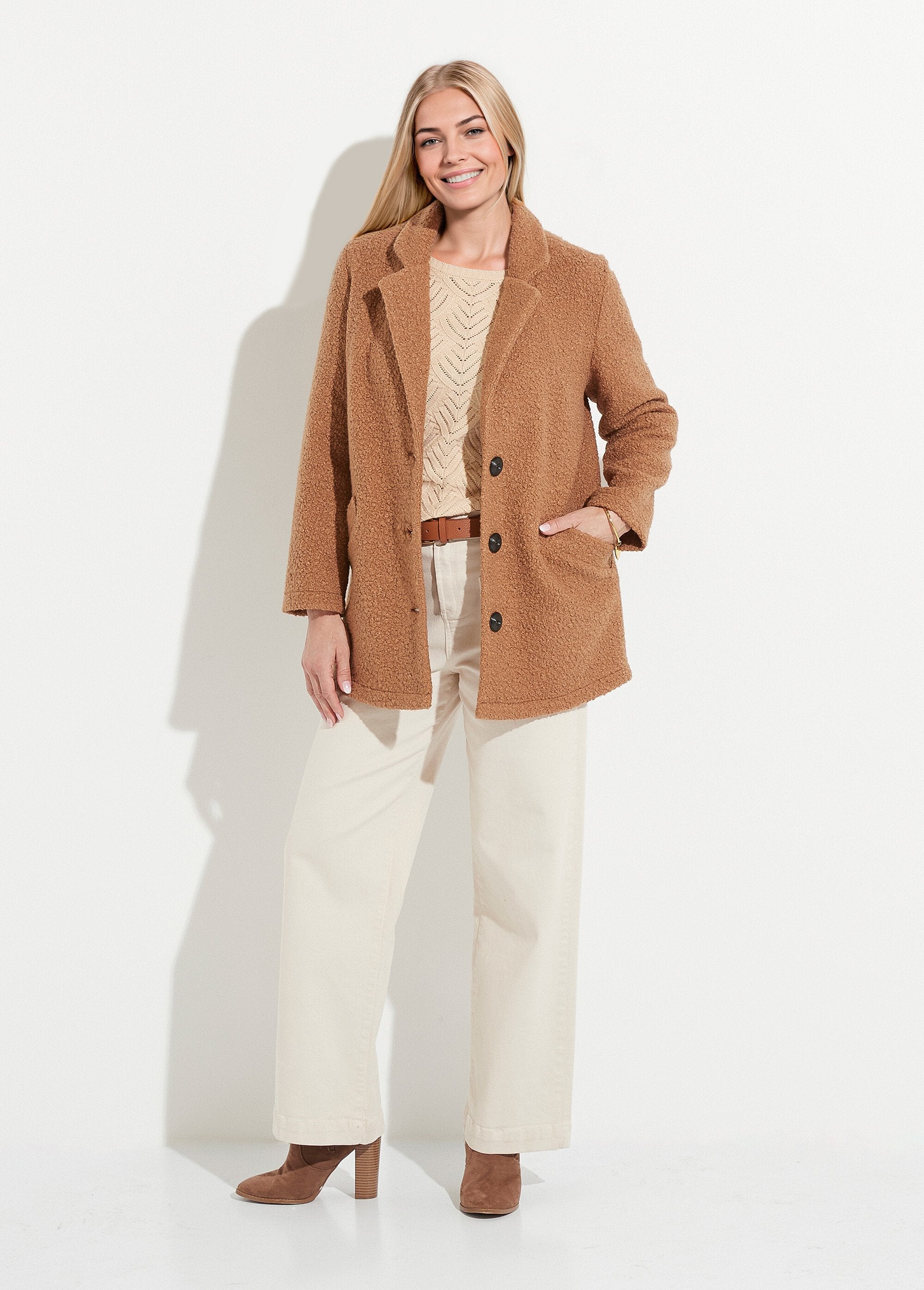 Buttoned_mid-length_French_terry_coat_camel_SF1_slim