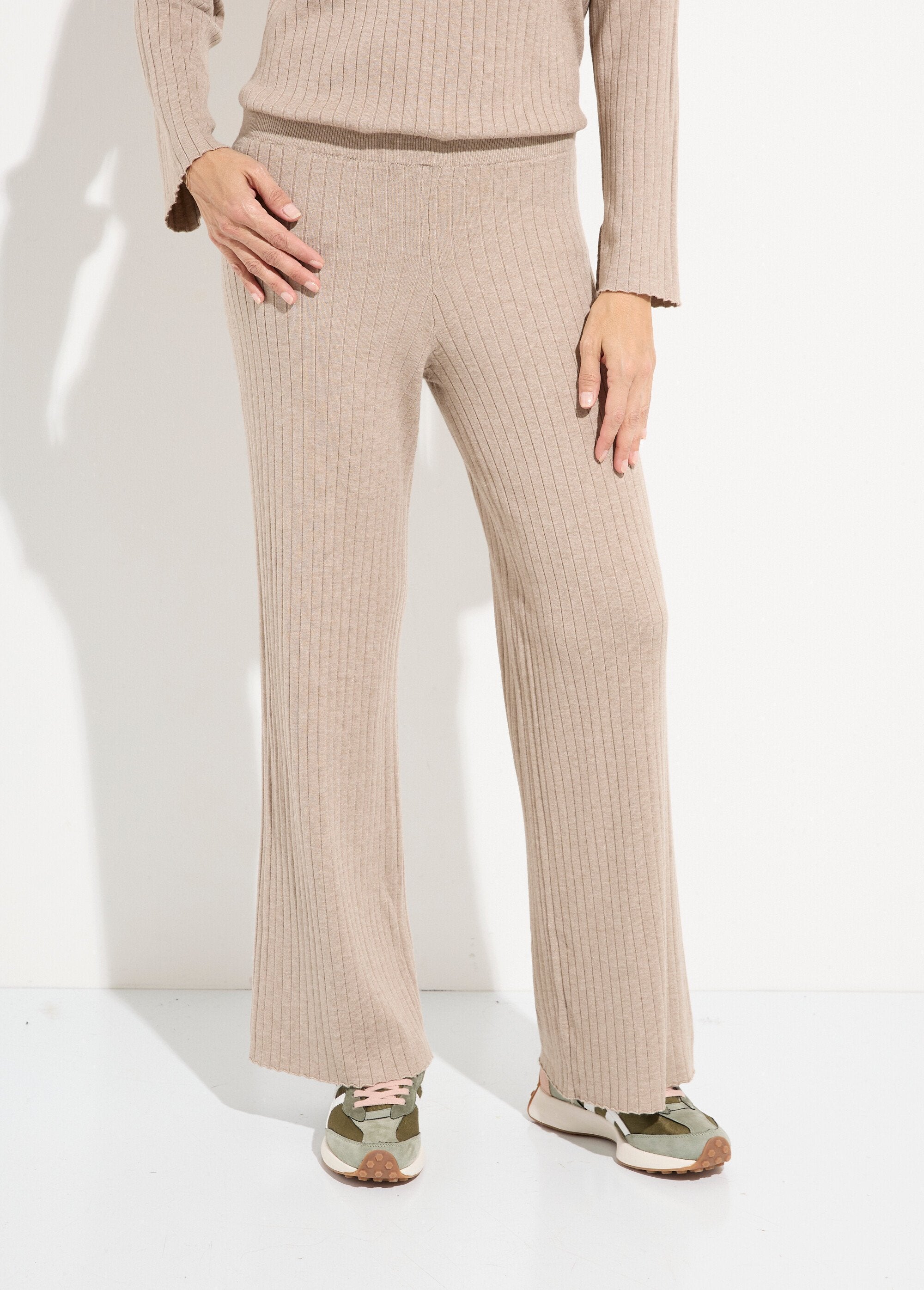 Comfort_pants,_flat_ribbed_knit_Beige_FA1_slim