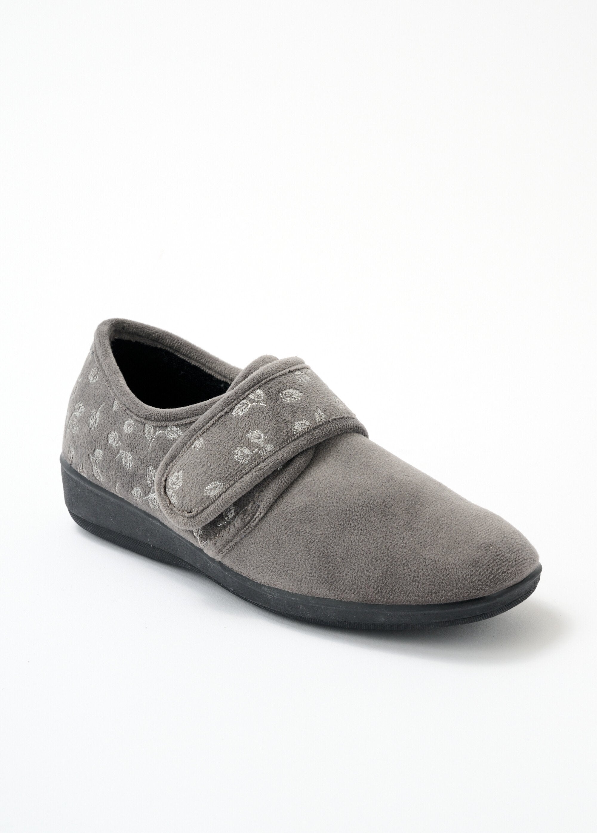 Velvety_comfort_wide_derby_slippers_Gray_FA1_slim