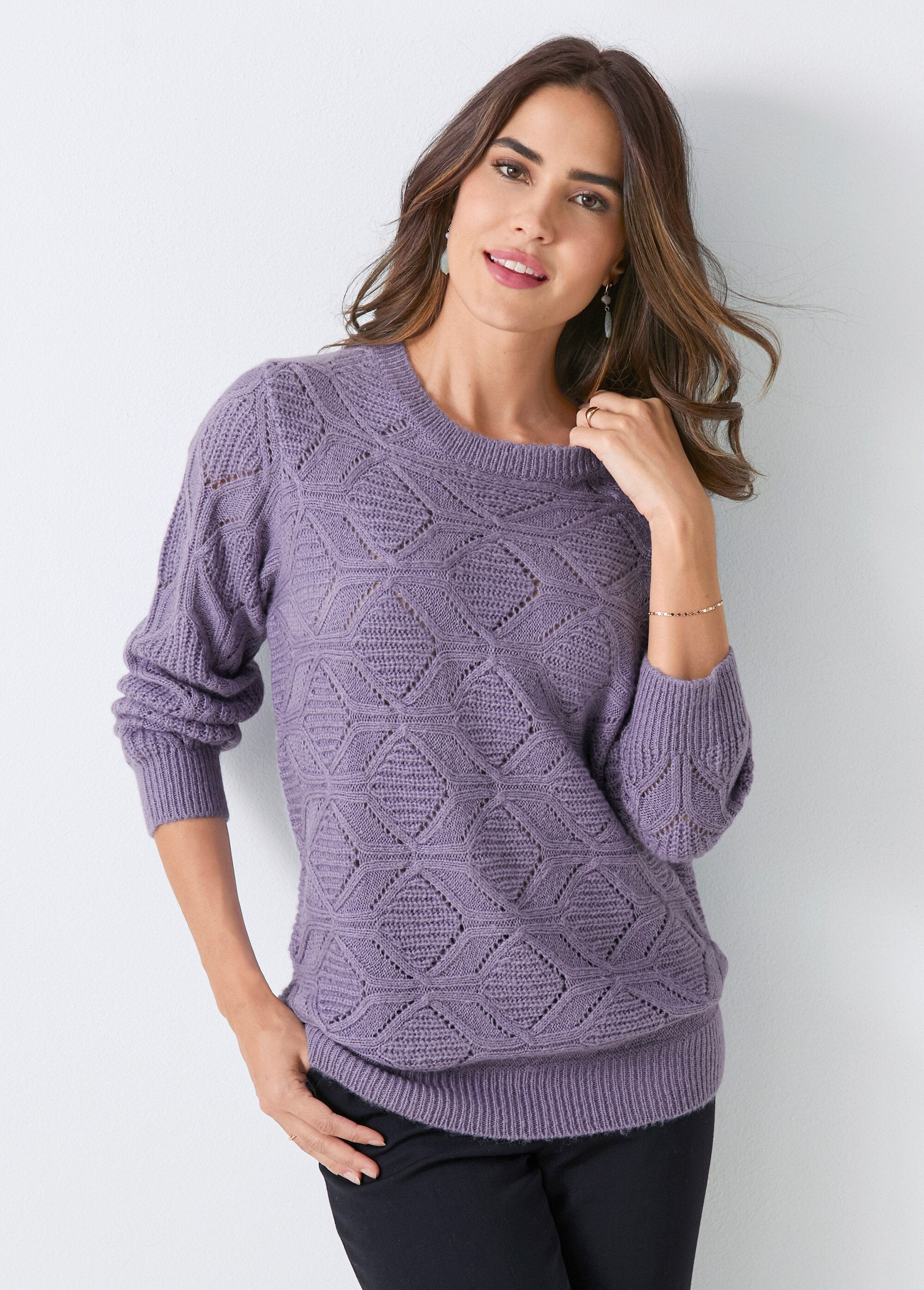 Plain_mid-length_tunic_sweater_with_openwork_knit_round_neck_Parma_FA1_slim