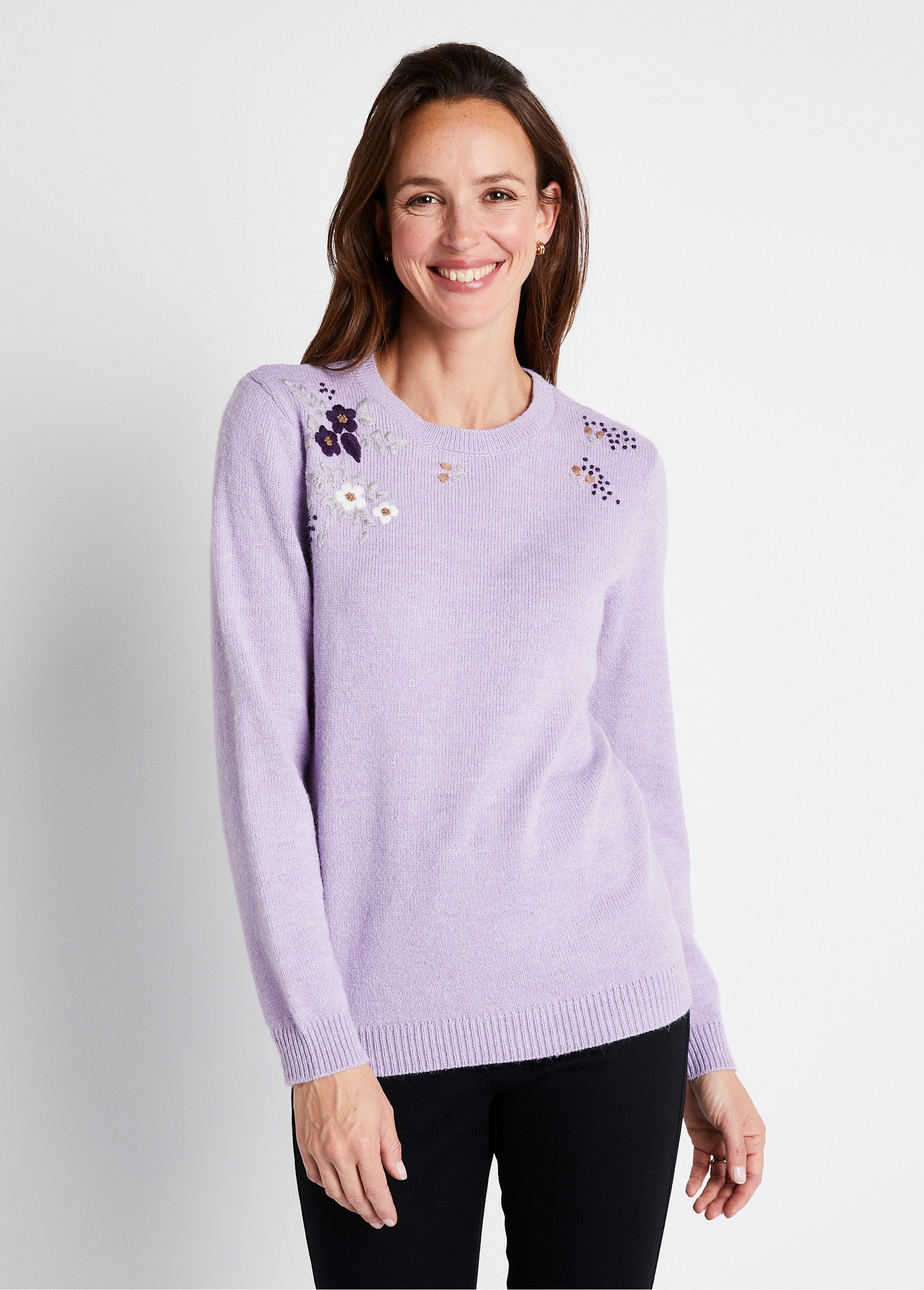 Soft_plain_embroidered_round_neck_long_sleeve_sweater_Lilac_FA1_slim