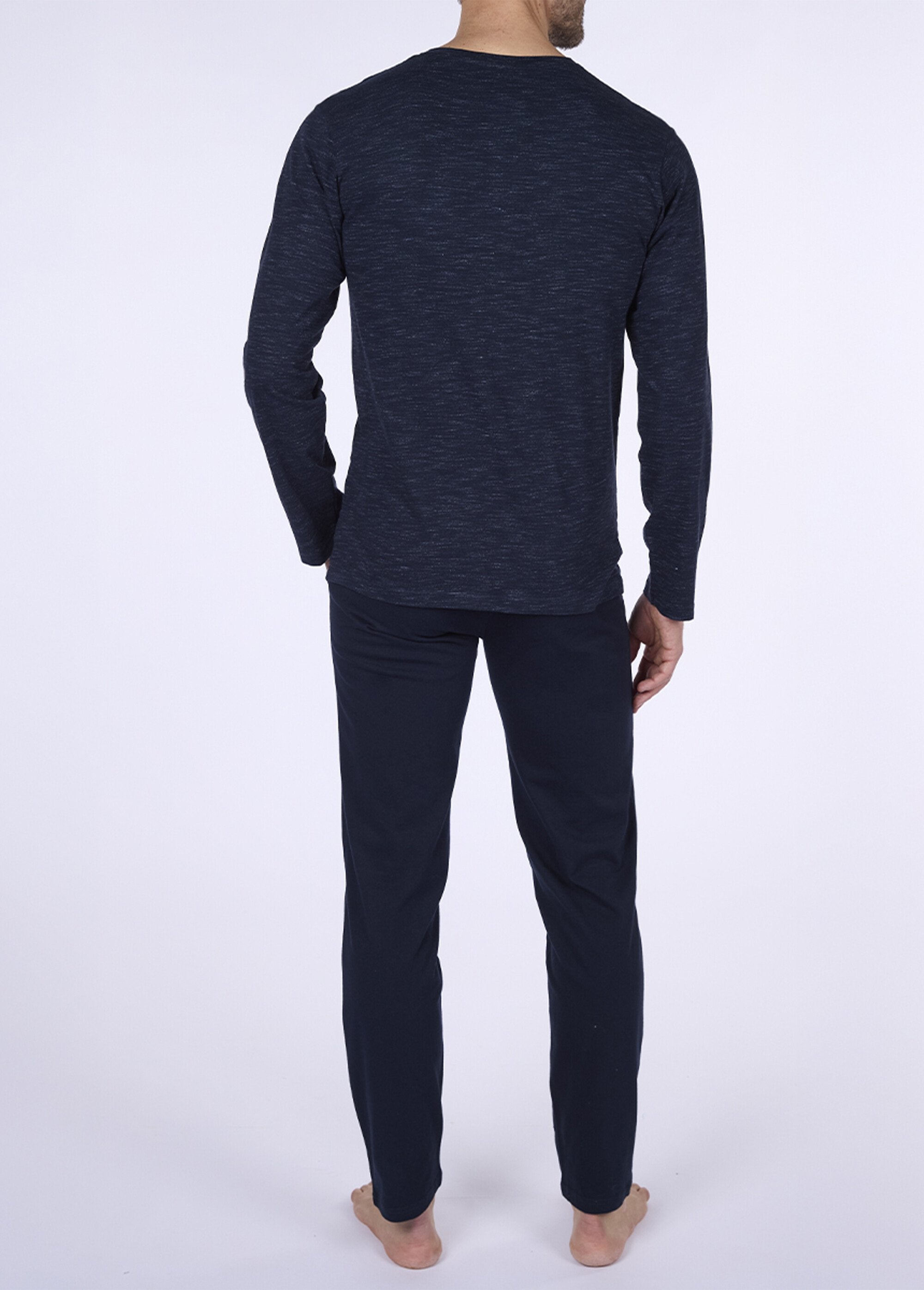 Pyjama_2_pièces_manches_longues_chiné_Bleu_chine_DO1_slim