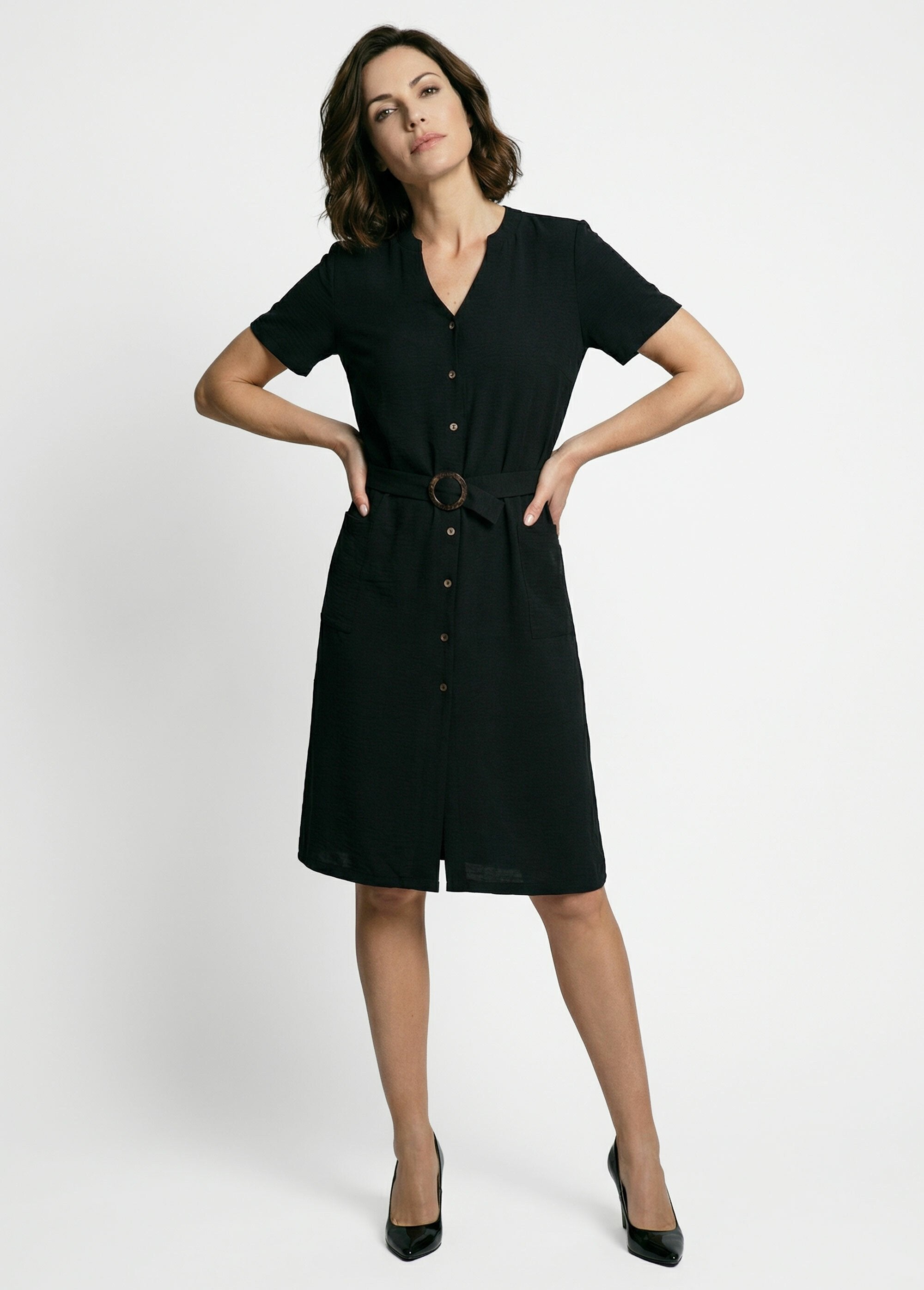 Crepe_shirt_dress,_ethnic_style_Black_SF1_slim