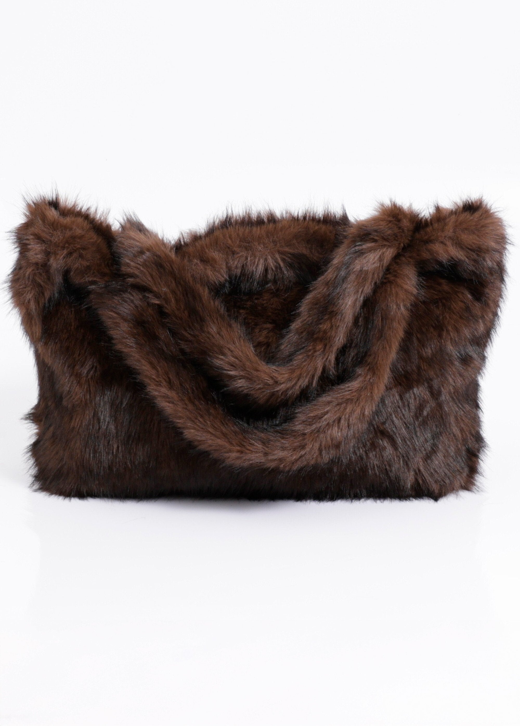 Plain_faux_fur_bag_Brown_FA1_slim