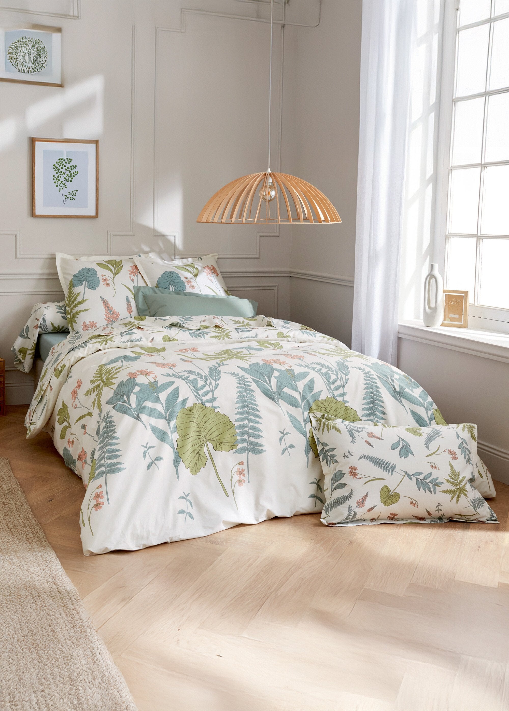 Printed_percale_pillowcase,_80_threads/cm²,_bolster_pillow_Beige_SF1_slim