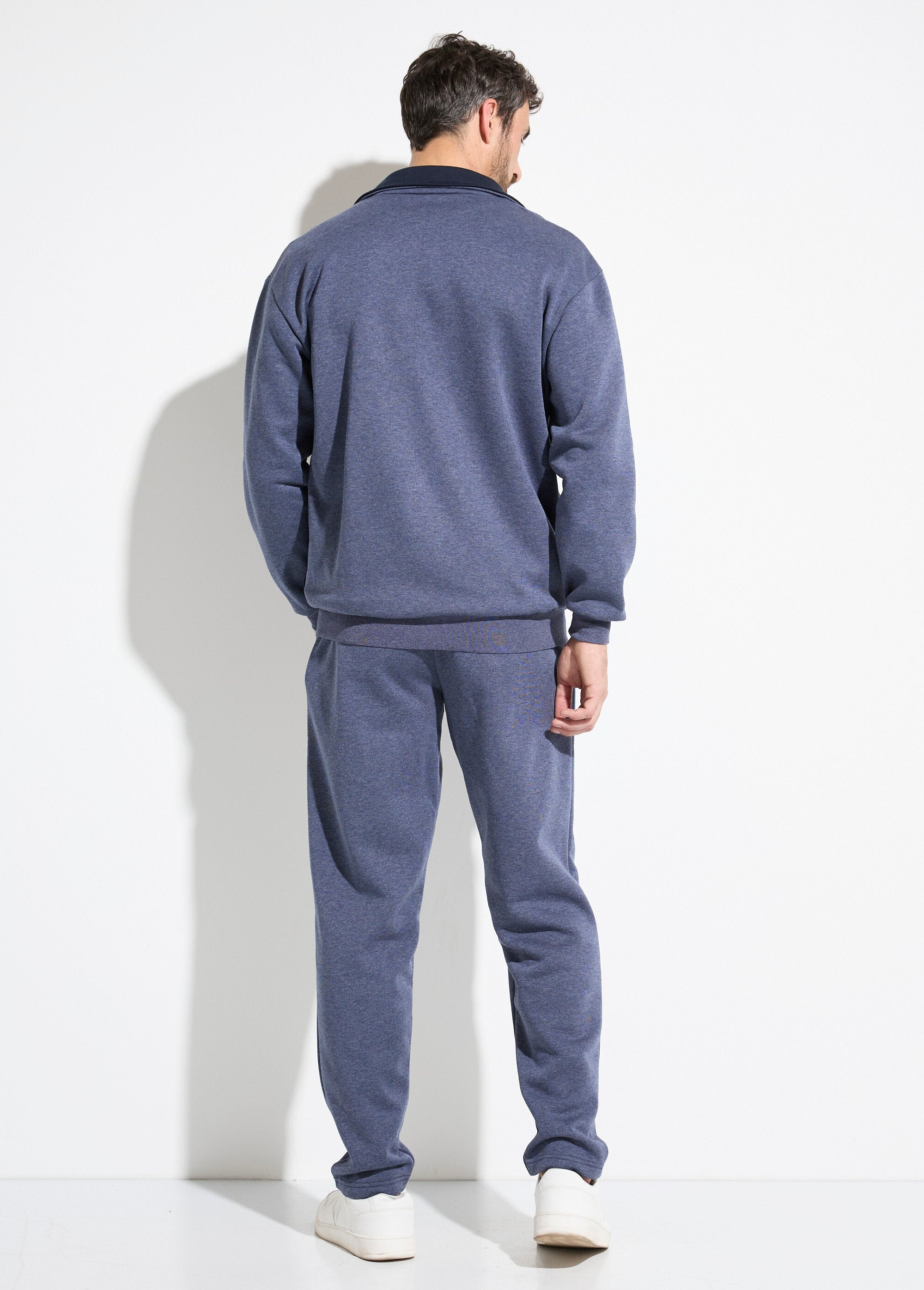 Two-tone_cotton_fleece_zip-up_lounge_jacket_Grey_and_navy_blue_DO1_slim